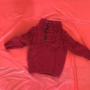 Dark button up baby red sweater